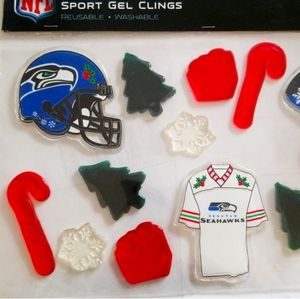 NFL Seattle Seahawks Christmas window clings